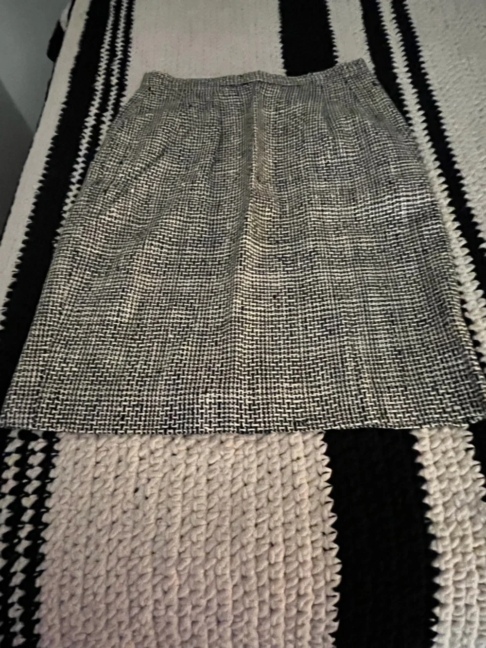 Dior Black and White Woven Tweed Jacket and skirt set